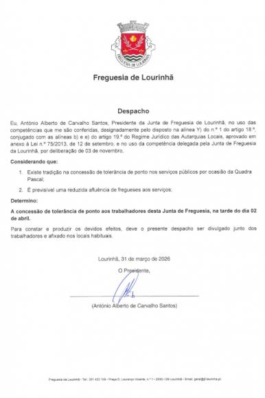 Toler&acirc;ncia de Ponto P&aacute;scoa 2026