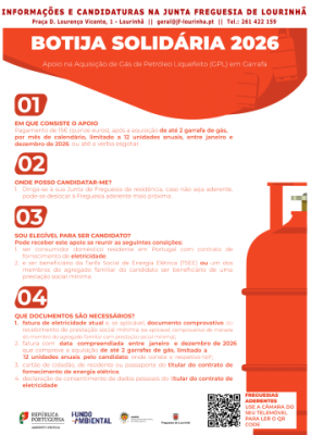 Botija Solid&aacute;ria 2026 - Freguesia Aderente